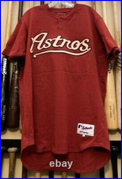 Wade Miller 2001 Houston Astros Game Used Red Mesh BP Jersey Size 48