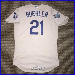 Walker Buehler Los Angeles Dodgers Game Used Worn Jersey 2018 Rookie Season MLB