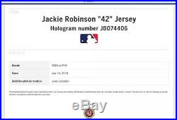 Washington Nationals Jackie Robinson Day Jose Lobaton Road Game Jersey, Size 46