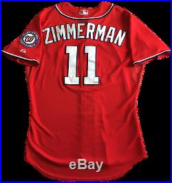 Washington Nationals Ryan Zimmerman Home Run Game Worn Used Baseball Jersey