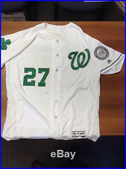 Washington Nationals Shawn Kelley Game Used Worn Issued Jersey