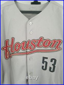 Wayne Franklin #53 2001 Houston Astros Game Used Gray Road Jersey Size 46