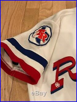 Wayne Tolleson Texas Rangers Home Game Used Jersey 1981 TR Patch