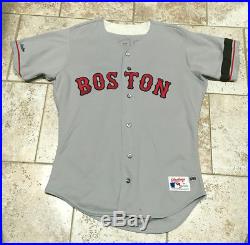 Wes Gardner Game Used Worn 1990 Red Sox Road Jersey Tony Conigliaro Armband