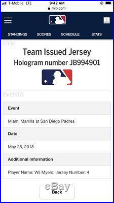 Wil Myers Game Issued Jersey San Diego Padres Military Memorial Day