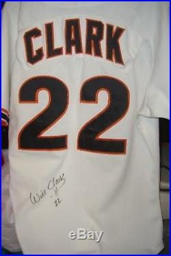 Will Clark Game Worn / Used & Signed Baseball Jersey 1990 San Francisco Giants