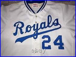 Willie Aikens 1983 Kansas City Royals MLB Baseball Game Worn Wilson Jersey 42