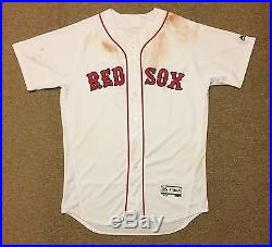 Xander Bogaerts MLB Holo Game Used Jersey HR 2016 Home Boston Red Sox