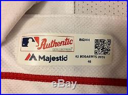 Xander Bogaerts MLB Holo Game Used Jersey HR 2016 Home Boston Red Sox
