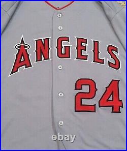 YOUNG size 44 #24 2018 LOS ANGELES ANGELS game used jersey road issued MLB HOLO