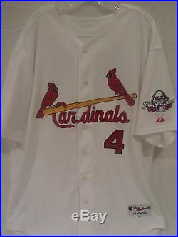 Yadier Molina'09 St. Louis Cardinals Game Used Home Jersey Cardinals Team LOA