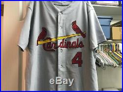 Yadier Molina 2010 St Louis Cardinals Majestic MLB Signed Game Used Jersey