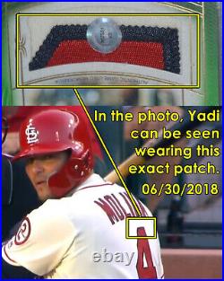 Yadier Molina Game Used Worn Jersey Card Topps St Louis Cardinals Yadi MLB AUTH