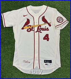 Yadier Molina St. Louis Cardinals Team Issued Jersey 2020 Brock Patch MLB Auth 1