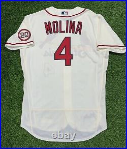 Yadier Molina St. Louis Cardinals Team Issued Jersey 2020 Brock Patch MLB Auth 1