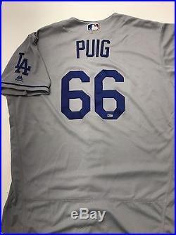 Yasiel Puig Los Angeles Dodgers Game Used Jersey 2016 MLB Authenticated